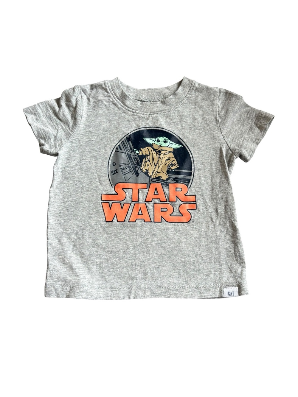 3/$25 GAP Kids Gray Star Wars Yoda Graphic Tee 12-18m